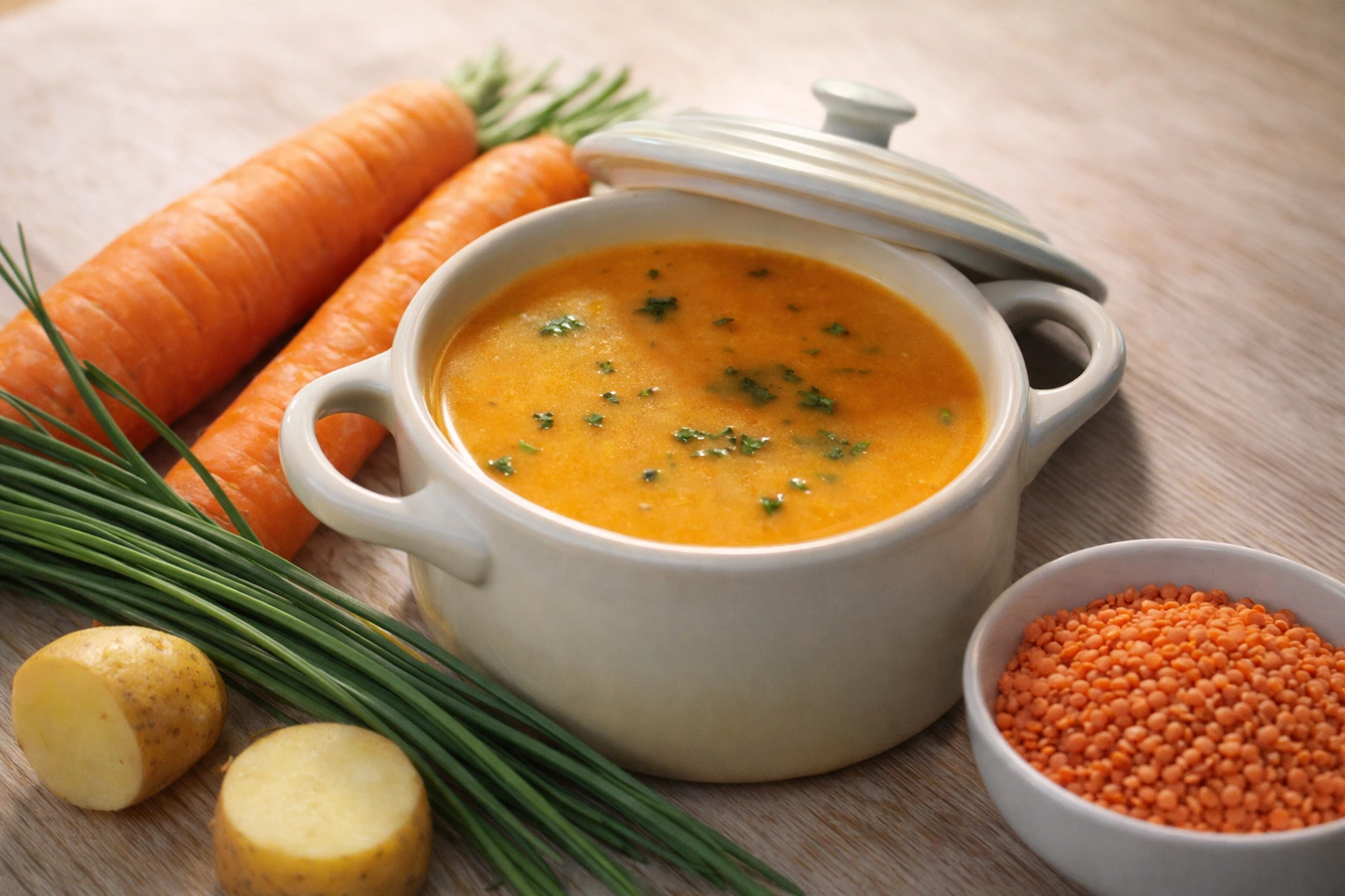 Tavuk Suyuna Havuç Çorbası (6 ay+)